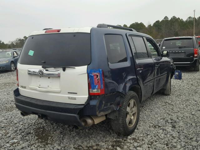 5FNYF48429B052079 - 2009 HONDA PILOT EX BLUE photo 4