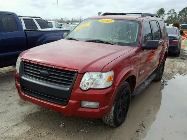 1FMEU73E97UA96008 - 2007 FORD EXPLORER X RED photo 2