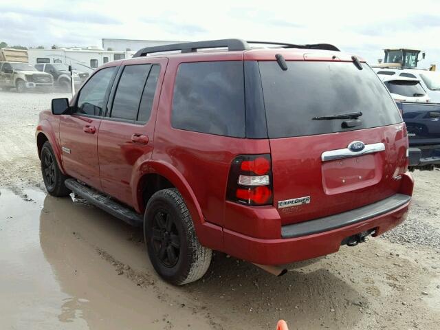 1FMEU73E97UA96008 - 2007 FORD EXPLORER X RED photo 3