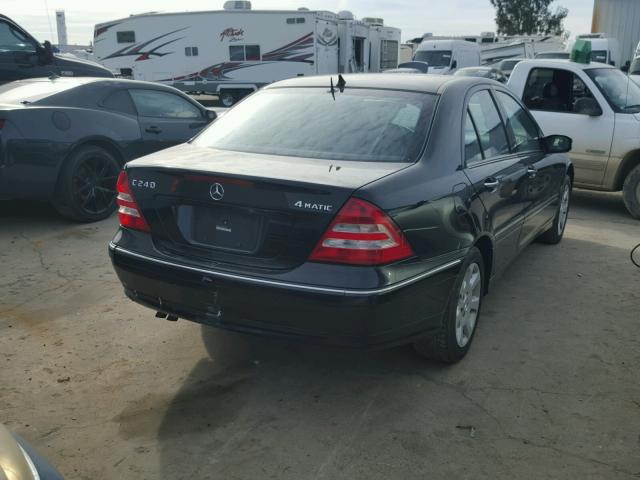 WDBRF81J75F685483 - 2005 MERCEDES-BENZ C 240 4MAT BLACK photo 4