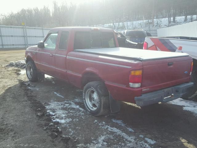 1FTYR14U5WPA02399 - 1998 FORD RANGER SUP BURGUNDY photo 3