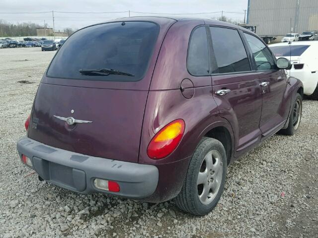 3C8FY4BB61T550136 - 2001 CHRYSLER PT CRUISER BURGUNDY photo 4