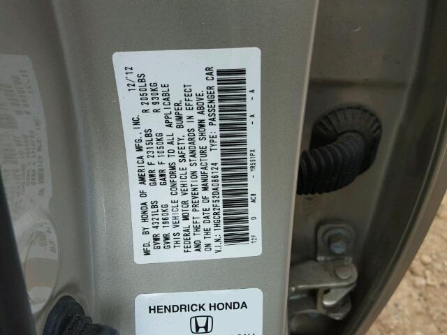 1HGCR2F52DA086124 - 2013 HONDA ACCORD SPO TAN photo 10