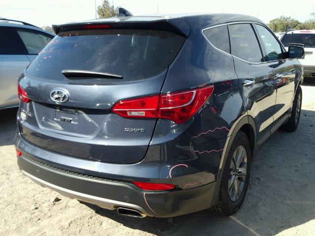 5XYZT3LB6GG331084 - 2016 HYUNDAI SANTA FE S BLUE photo 4