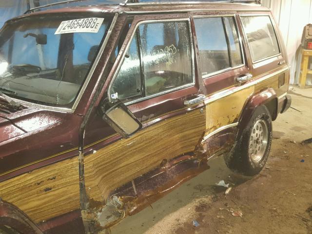 1J4FN78LXLL242889 - 1990 JEEP WAGONEER L BROWN photo 9