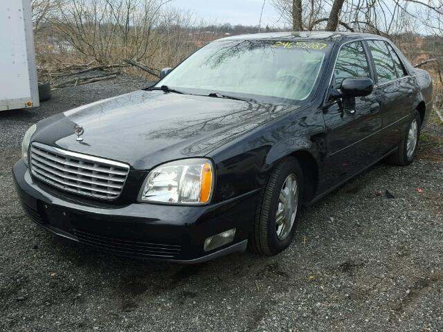 1G6KD54YX4U144943 - 2004 CADILLAC DEVILLE BLACK photo 2