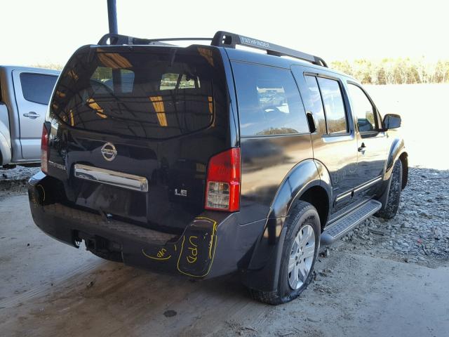 5N1AR18U55C700055 - 2005 NISSAN PATHFINDER BLACK photo 4