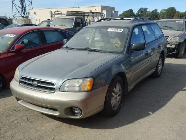 4S3BH665727647447 - 2002 SUBARU LEGACY OUT TEAL photo 2