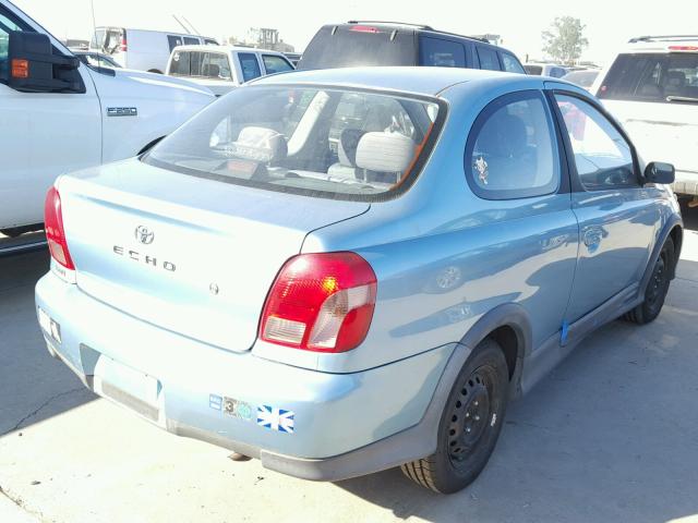 JTDAT123910193064 - 2001 TOYOTA ECHO BLUE photo 4