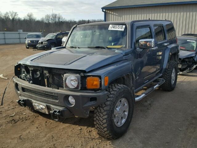 5GTDN136X68213856 - 2006 HUMMER H3 ლურჯი ფოტო 2