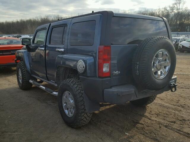 5GTDN136X68213856 - 2006 HUMMER H3 ლურჯი ფოტო 3