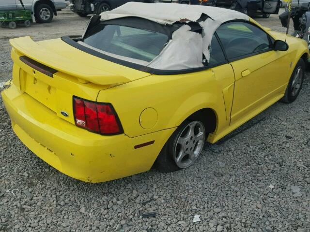 1FAFP44412F178483 - 2002 FORD MUSTANG YELLOW photo 4