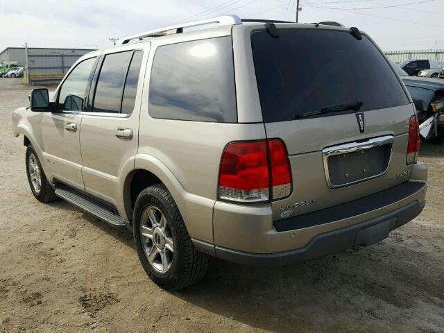 5LMEU88H65ZJ07911 - 2005 LINCOLN AVIATOR BEIGE photo 3