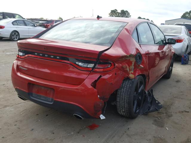 1C3CDFBBXGD563423 - 2016 DODGE DART SXT RED photo 4