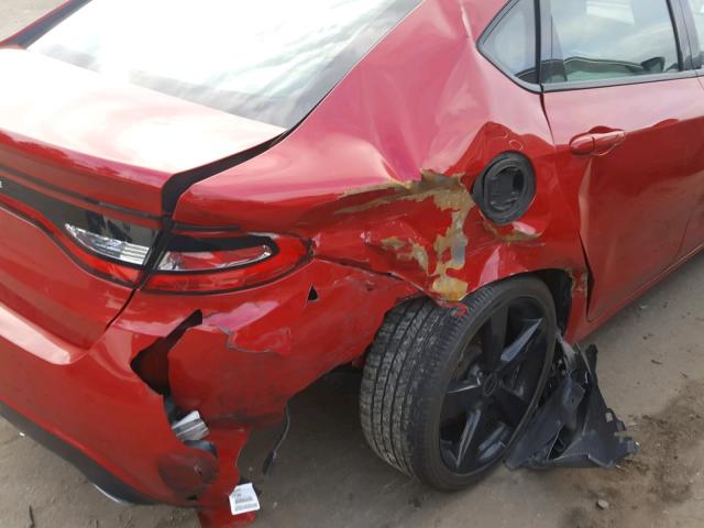 1C3CDFBBXGD563423 - 2016 DODGE DART SXT RED photo 9