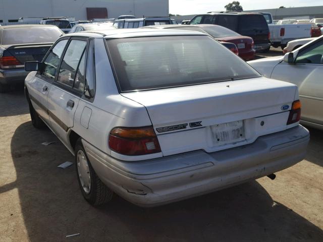 1FAPP14J5NW114203 - 1992 FORD ESCORT LX WHITE photo 3