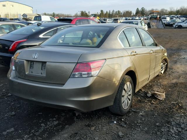 1HGCP26319A128309 - 2009 HONDA ACCORD LX BEIGE photo 4