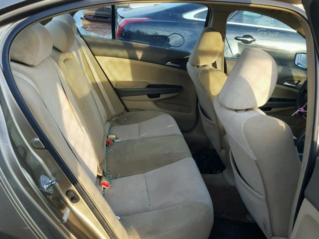 1HGCP26319A128309 - 2009 HONDA ACCORD LX BEIGE photo 6