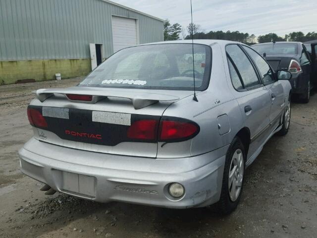 1G2JB524027393038 - 2002 PONTIAC SUNFIRE SE SILVER photo 4