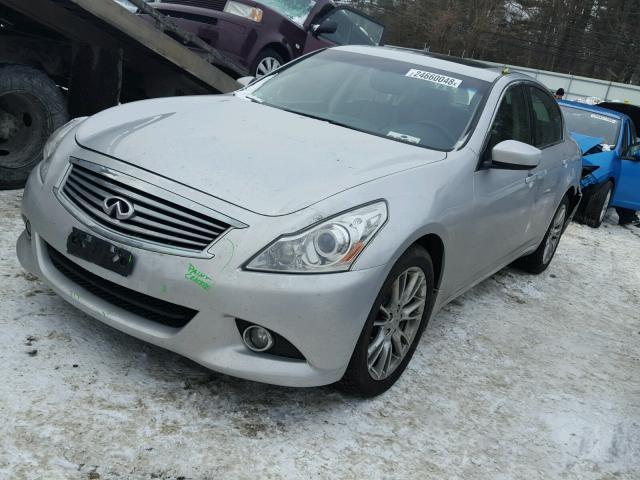 JN1CV6AR6BM356854 - 2011 INFINITI G37 SILVER photo 2