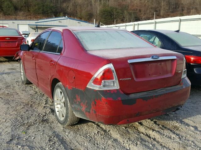 3FAHP08Z37R164358 - 2007 FORD FUSION SEL RED photo 3