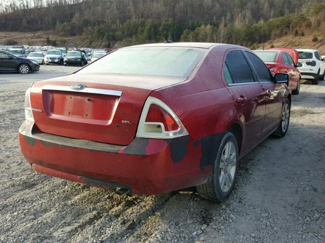 3FAHP08Z37R164358 - 2007 FORD FUSION SEL RED photo 4