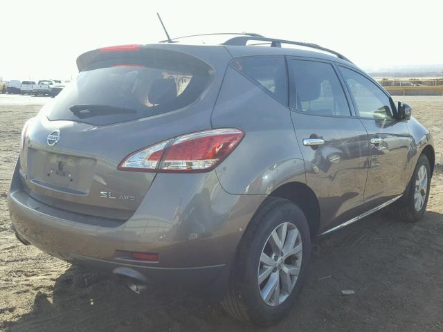 JN8AZ1MW4CW230886 - 2012 NISSAN MURANO S GOLD photo 4