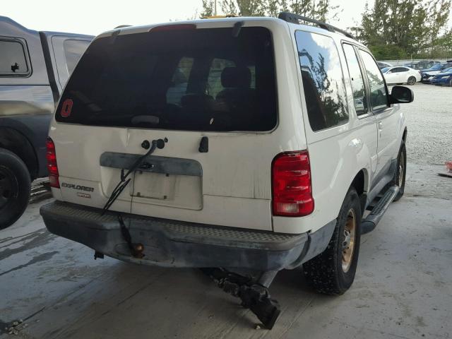 1FMYU60EX1UA97137 - 2001 FORD EXPLORER S WHITE photo 4