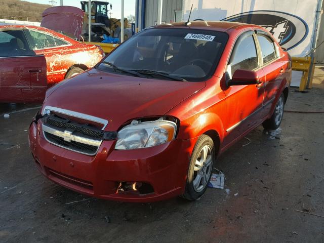 KL1TG5DE4AB049484 - 2010 CHEVROLET AVEO LT RED photo 2