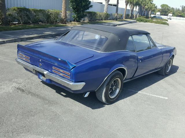 223677U608103 - 1967 PONTIAC FIREBIRD BLUE photo 4