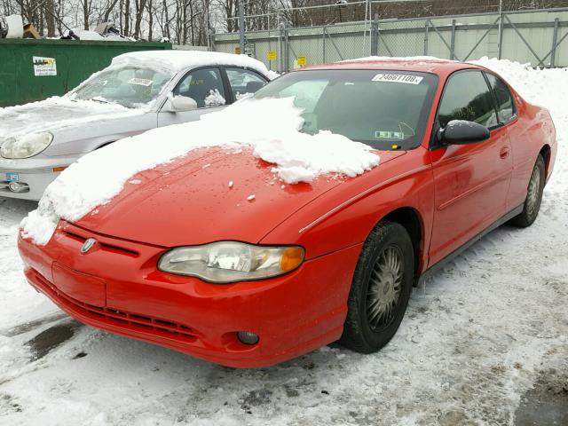 2G1WW12E4Y9379117 - 2000 CHEVROLET MONTE CARL RED photo 2