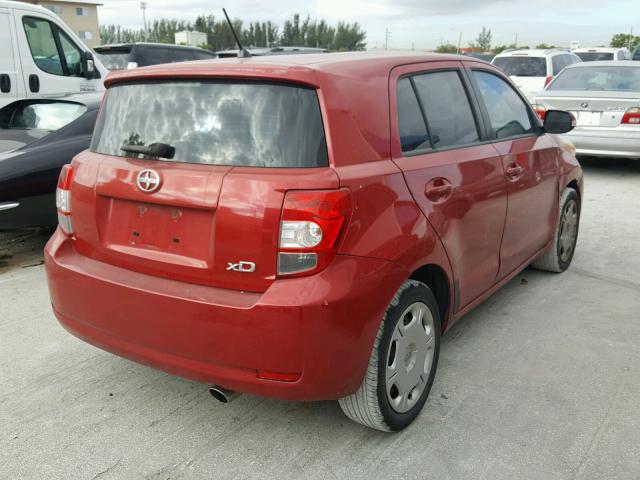 JTKKU10439J043995 - 2009 TOYOTA SCION XD RED photo 4