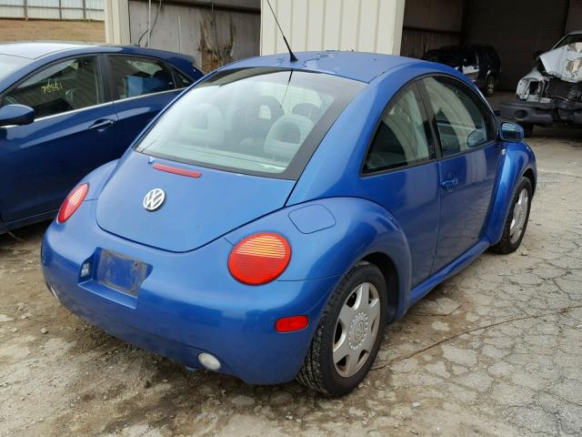 3VWBB21C21M458450 - 2001 VOLKSWAGEN NEW BEETLE BLUE photo 4