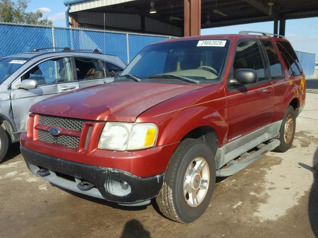 1FMYU60EX1UC99217 - 2001 FORD EXPLORER S RED photo 2