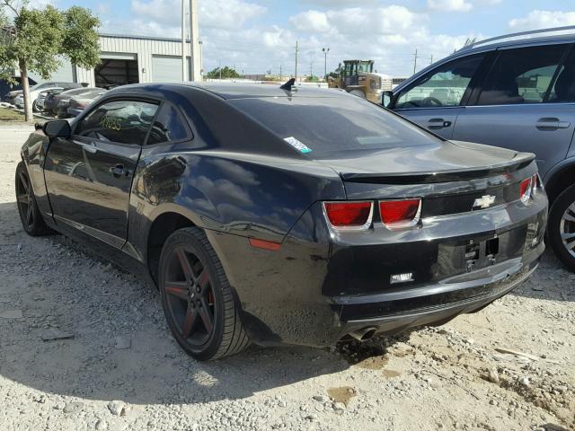 2G1FF1E31C9116649 - 2012 CHEVROLET CAMARO LT BLACK photo 3