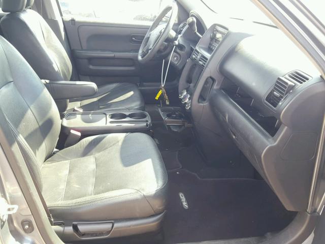 SHSRD78925U334555 - 2005 HONDA CR-V SE GRAY photo 5