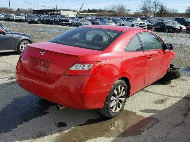 2HGFG11829H515284 - 2009 HONDA CIVIC EX RED photo 4