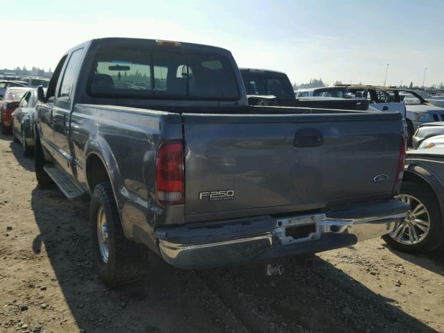 1FTNW21L02ED20093 - 2002 FORD F250 SUPER GRAY photo 3