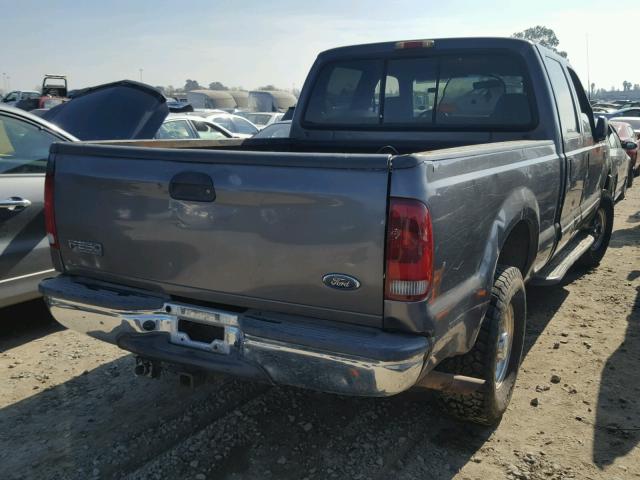 1FTNW21L02ED20093 - 2002 FORD F250 SUPER GRAY photo 4