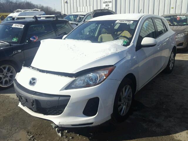 JM1BL1L86C1636623 - 2012 MAZDA 3 I WHITE photo 2