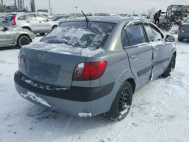 KNADE223696536450 - 2009 KIA RIO BASE GRAY photo 4