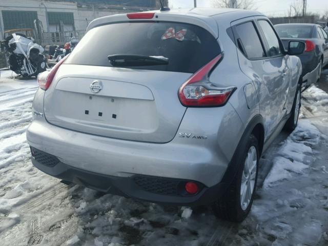 JNBAF5MV4GT655006 - 2016 NISSAN JUKE S SILVER photo 4