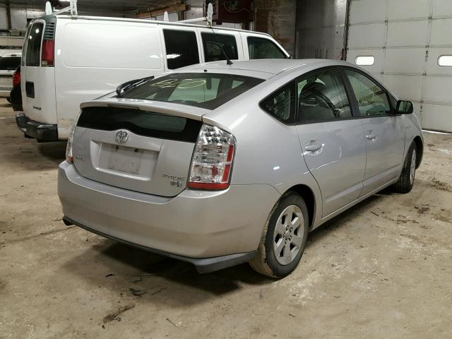 JTDKB20U377662626 - 2007 TOYOTA PRIUS SILVER photo 4