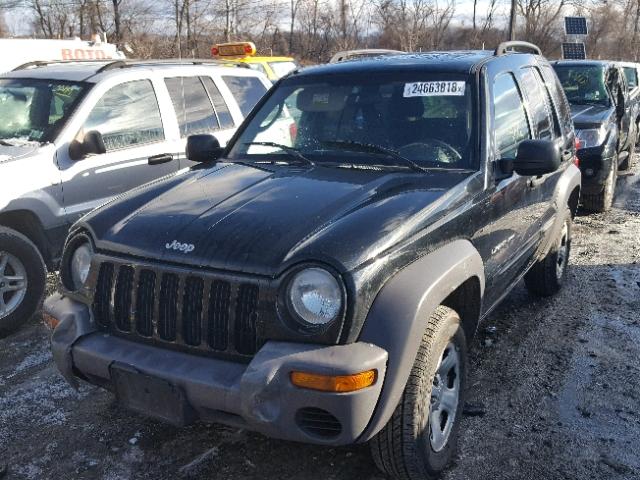 1J4GL48K03W675216 - 2003 JEEP LIBERTY SP BLACK photo 2