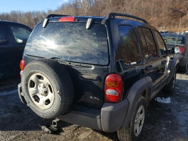 1J4GL48K03W675216 - 2003 JEEP LIBERTY SP BLACK photo 4