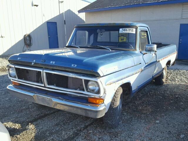 F10GLG81543 - 1970 FORD F-100 BLUE photo 2