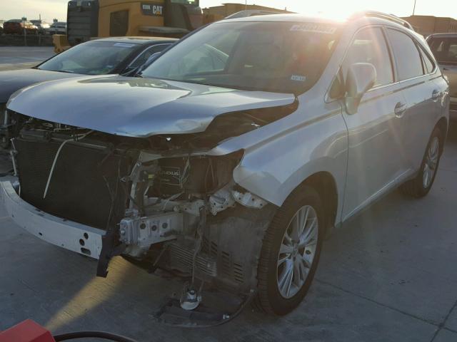 2T2ZK1BA2EC142145 - 2014 LEXUS RX 350 GRAY photo 2