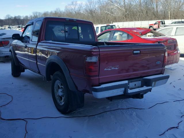 1FTZR45E22TA26450 - 2002 FORD RANGER SUP MAROON photo 3