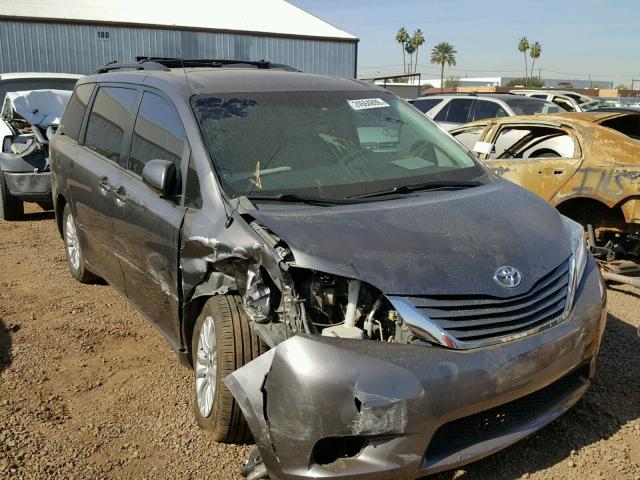 5TDYK3DC4CS250751 - 2012 TOYOTA SIENNA XLE CHARCOAL photo 1