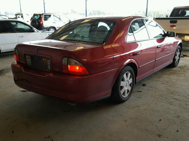 1LNHM86S94Y653315 - 2004 LINCOLN LS MAROON photo 4